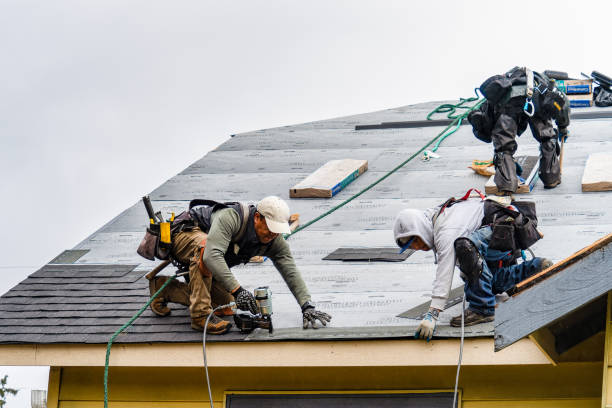 Professional Gutter Installation technician working in Aberdeen, MS